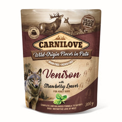 Carnilove - Dog Pouch Paté Venison & Strawberry Leaves