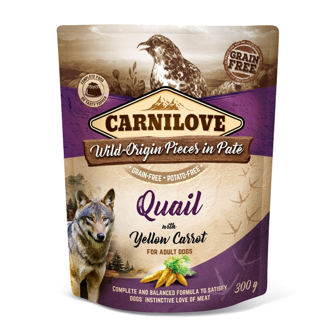 Carnilove - Dog Pouch Paté Quail & Yellow Carrots