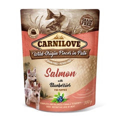 Carnilove - Dog Pouch Paté Salmon & Blueberries For Puppies