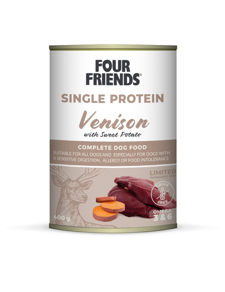 FourFriends - Single Protein Venison & Sweet Potato Våtfoder