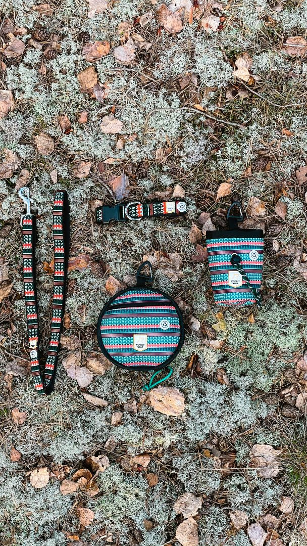 Woolly Wolf Hundhalsband I Färgen Woodland