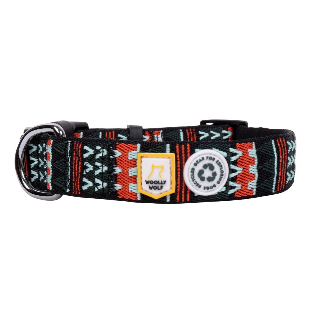 Woolly Wolf Hundhalsband I Färgen Woodland