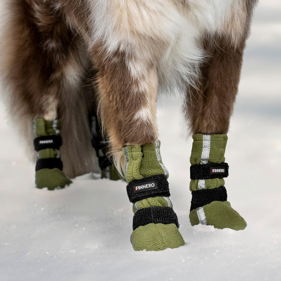 Finnero - Halla Reflex Hundsko Grön (4-pack)